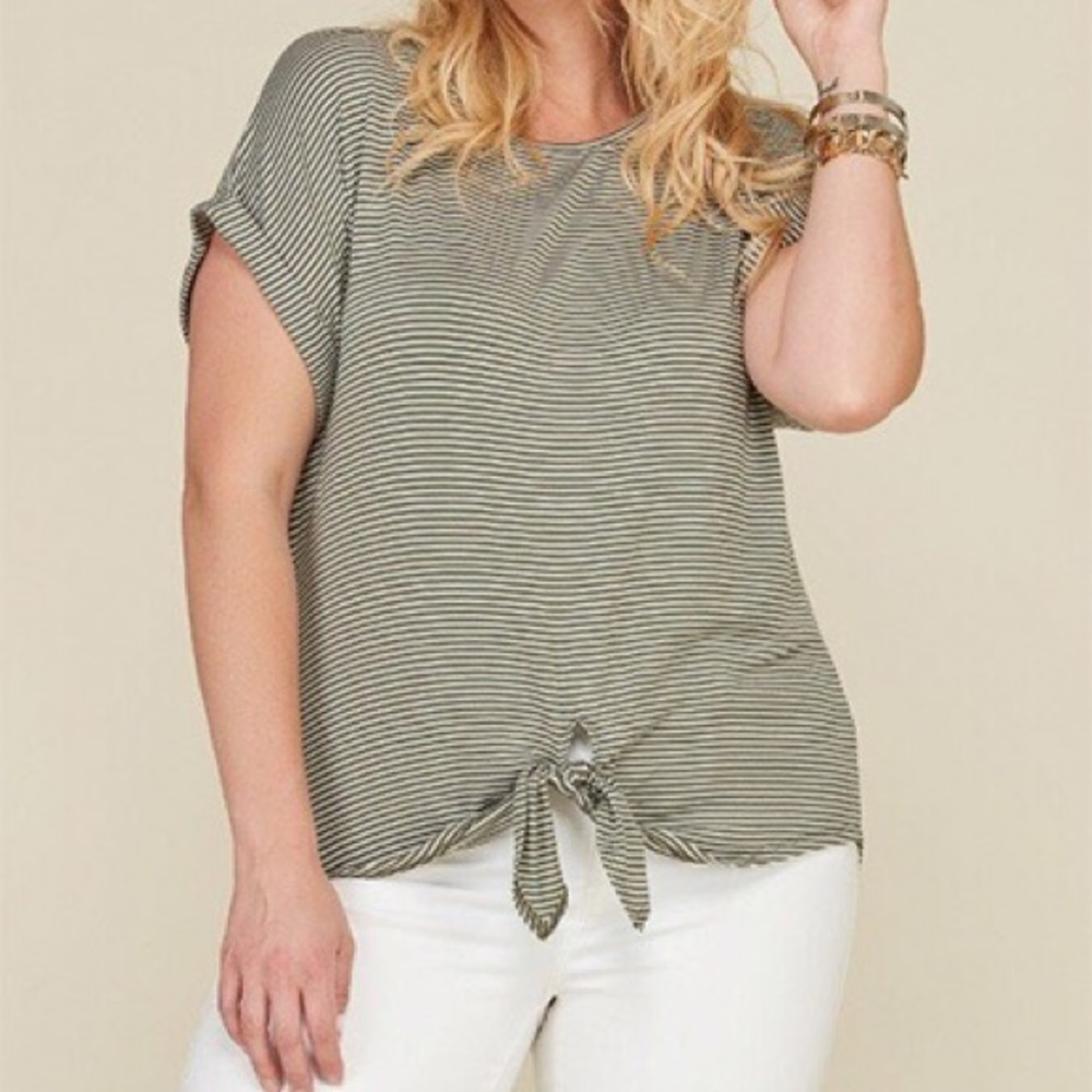 Plus Size Striped Top